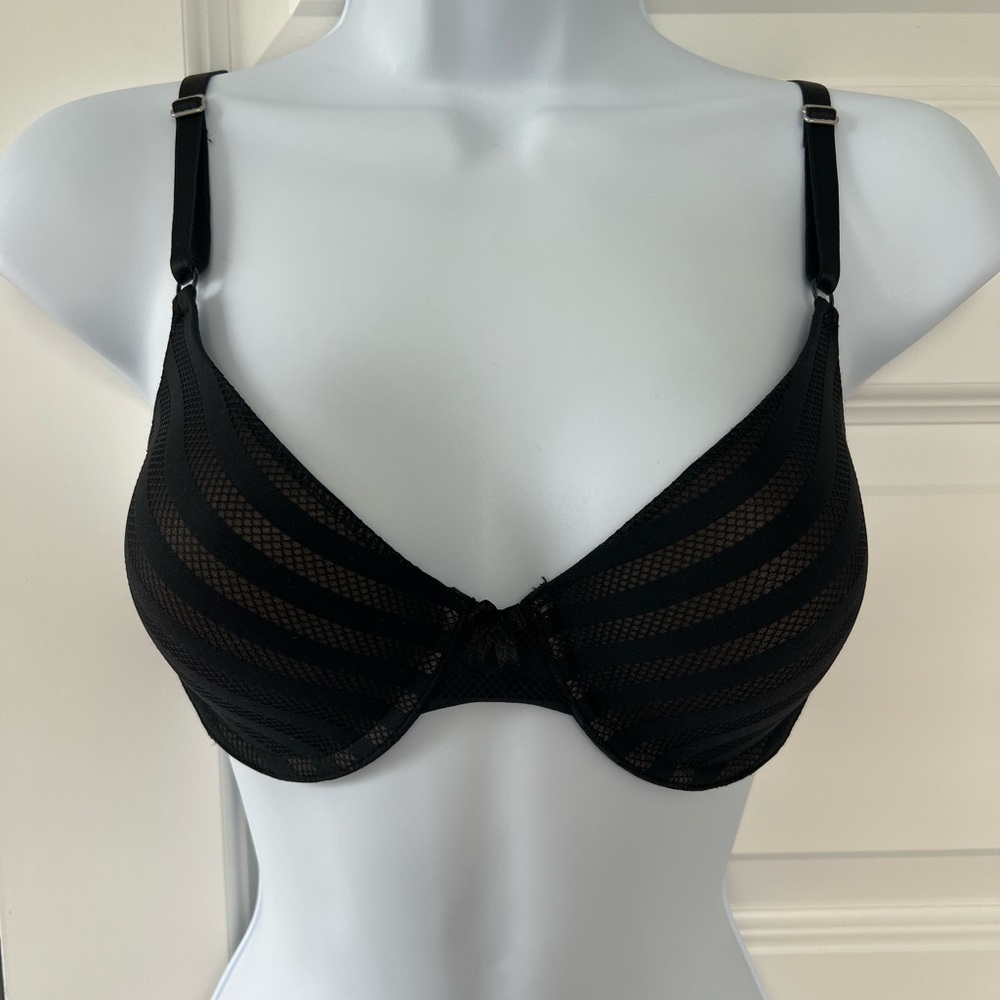 Maidenform Black Mesh T-Shirt Bra